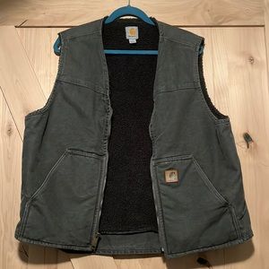 Carhartt Men’s Grey Vest with fleece